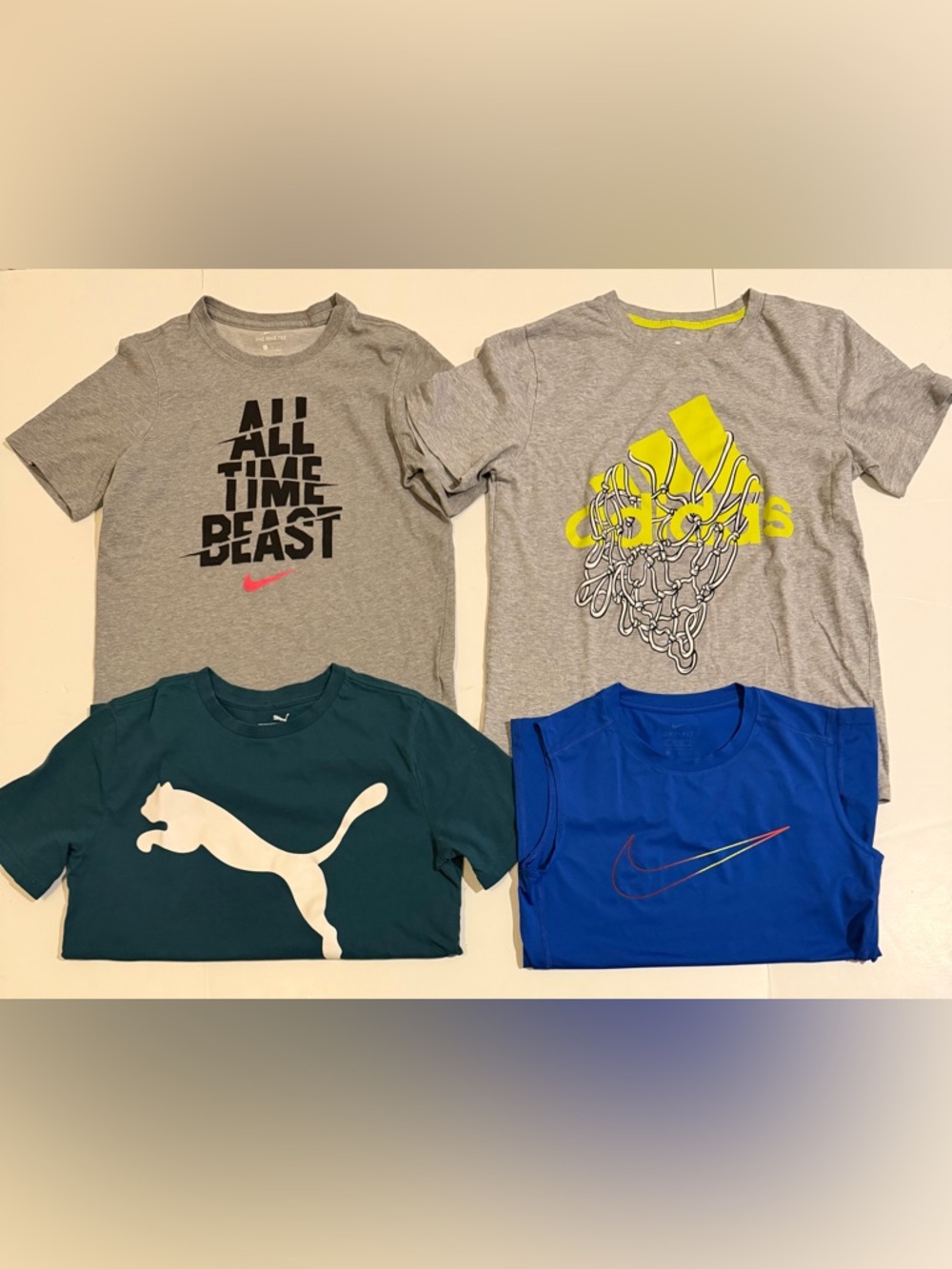 Nike Adidas Puma Boys T shirt Bundle Lot size L Large 14/16